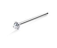 Colorless Stone Set Straight Nose Stud NSKA-840